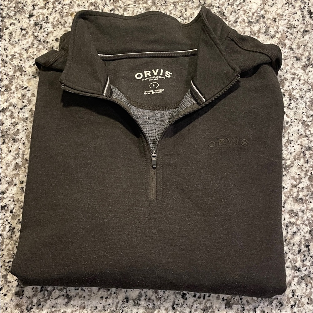 Orvis Men's Olive Green Quarter Zip